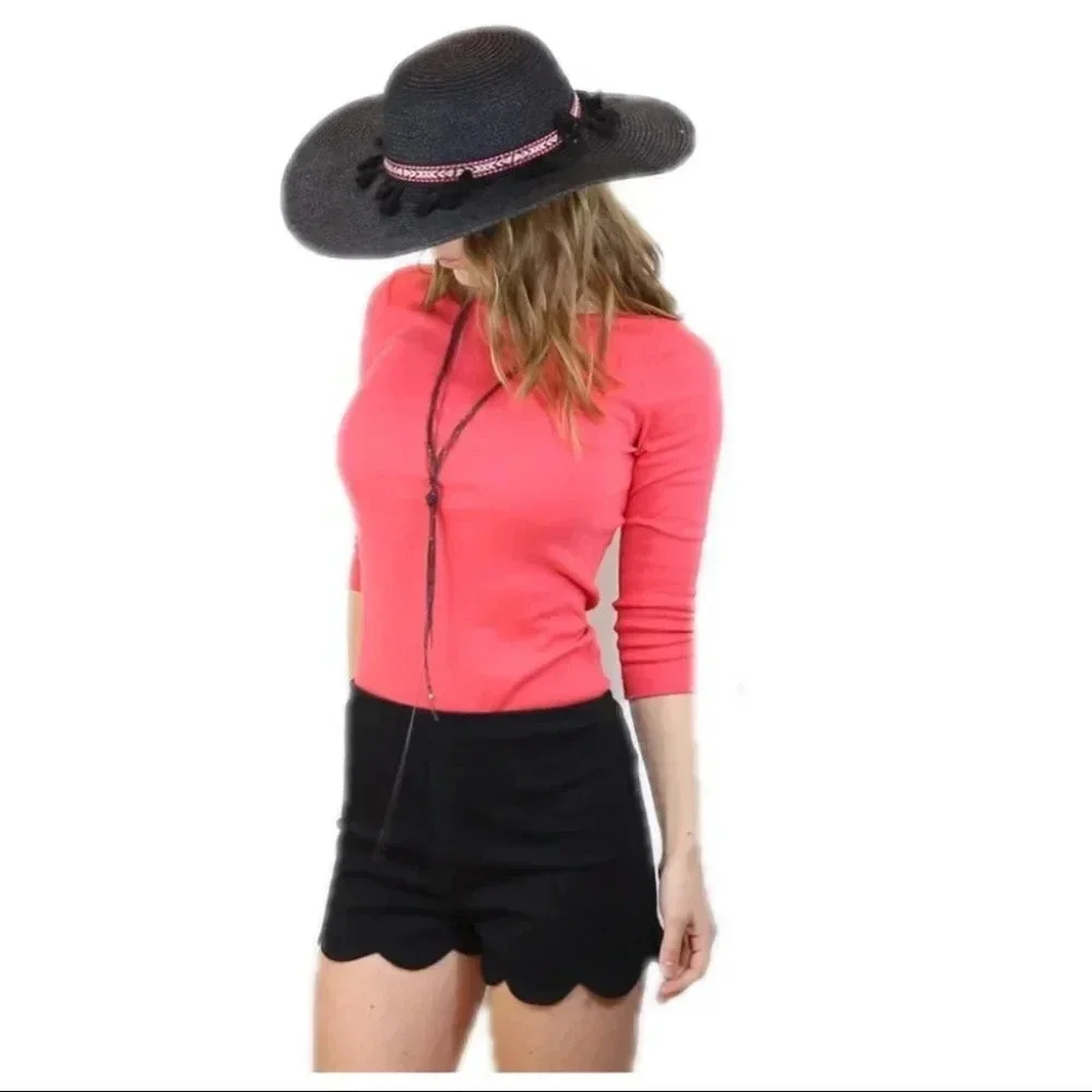 Boho fringe beach hat